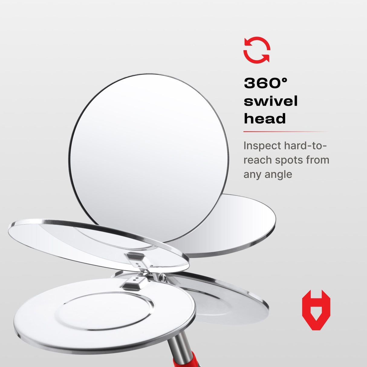 360inspect Extendable Telescoping Inspection Mirror - NoCry -