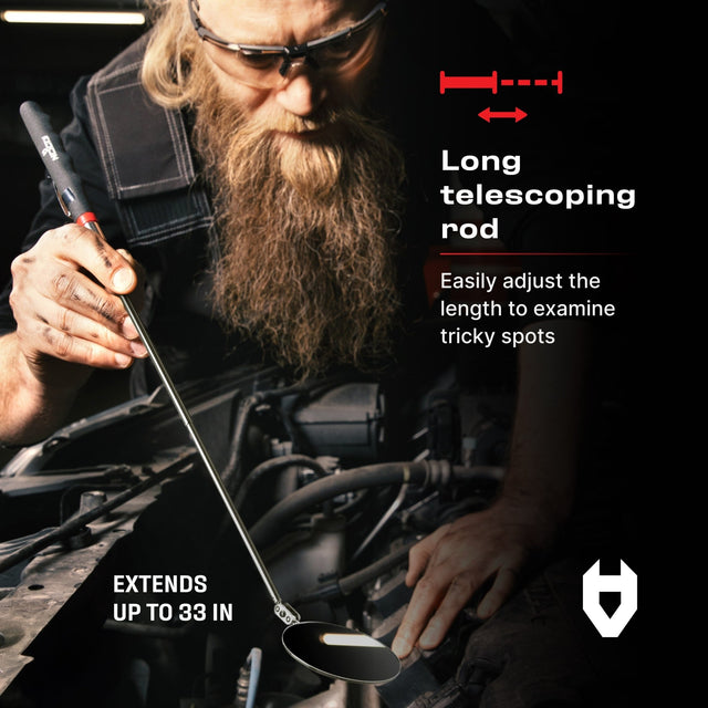 360inspect Extendable Telescoping Inspection Mirror - NoCry -