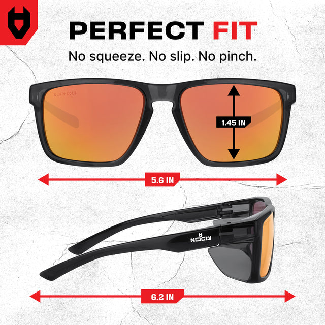 SideArmor Red Mirror Safety Sunglasses