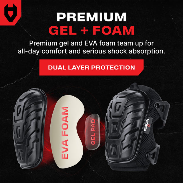 KneeGuard Hard Cap Gel Knee Pads