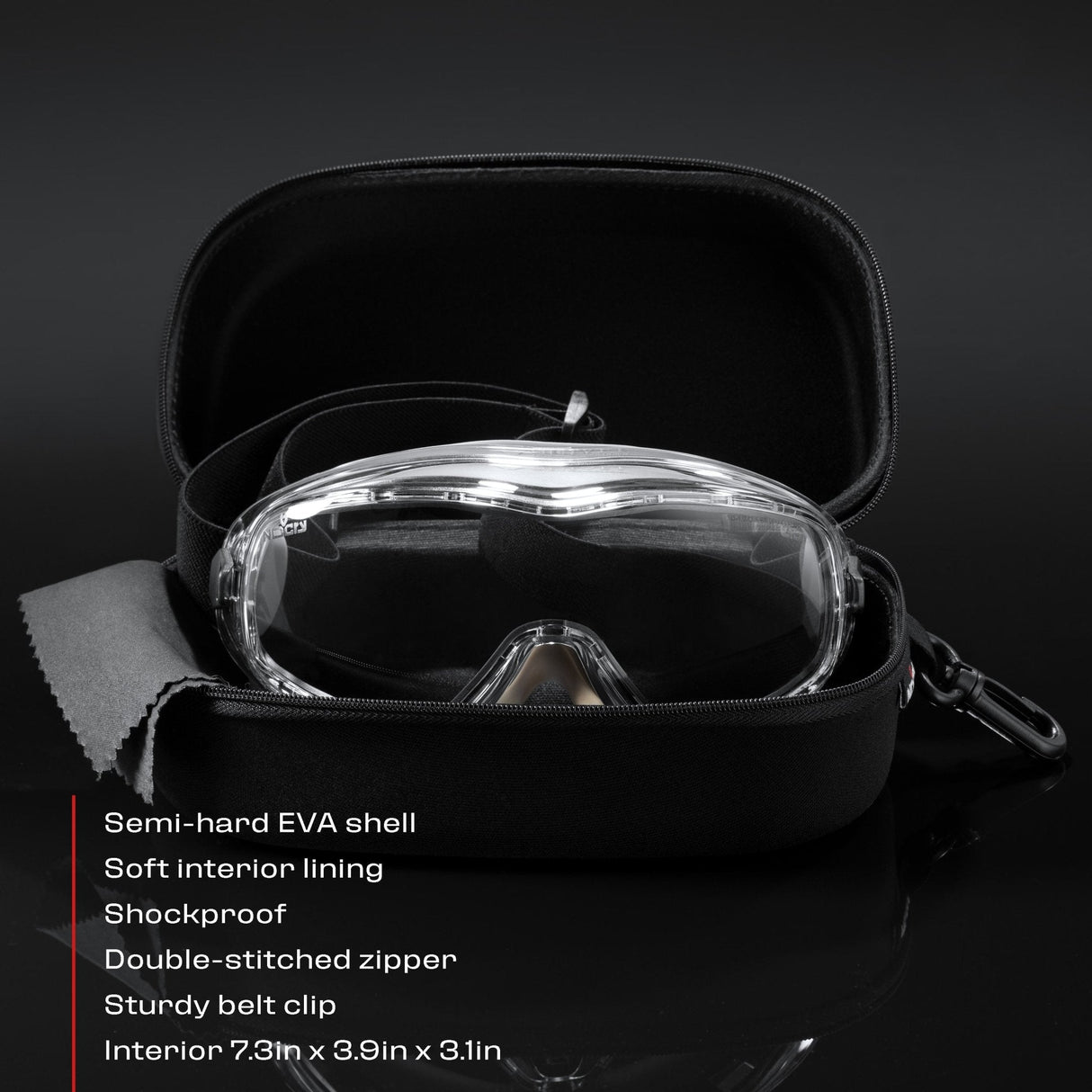 BUNDLE: UltraShield Pro Safety Goggles & Goggles Case+ - NoCry -