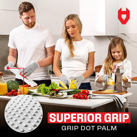 CutGuard+ Enhanced Grip Cut Resistant Gloves - NoCry -