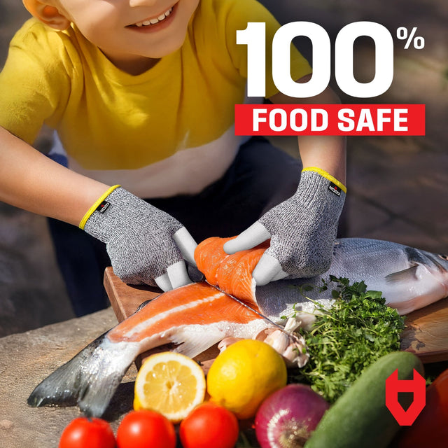 CutGuard+ Kids Reinforced Cut Resistant Gloves - NoCry -