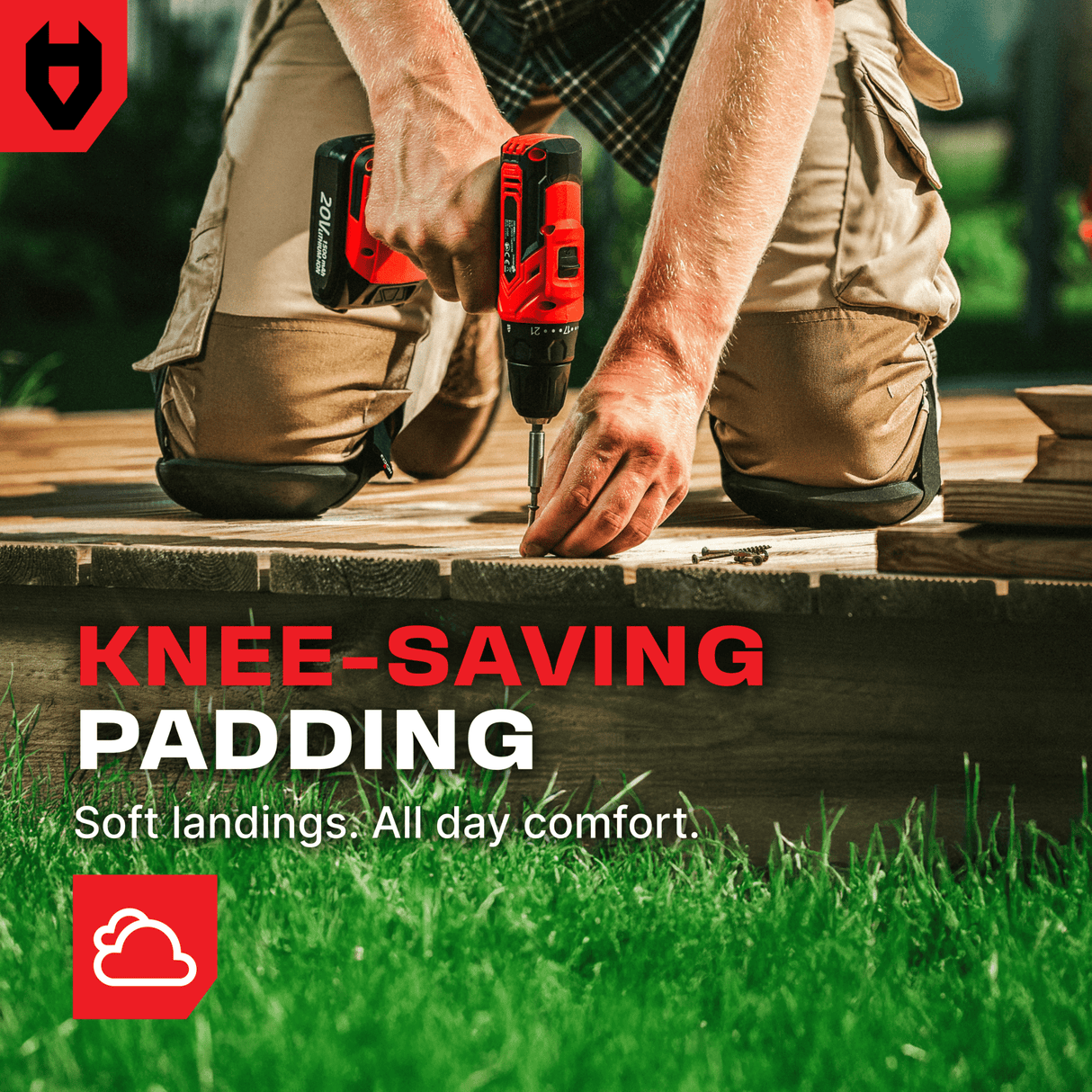 EasyGuard 2.0 Ultra Lightweight Knee Pads - NoCry -