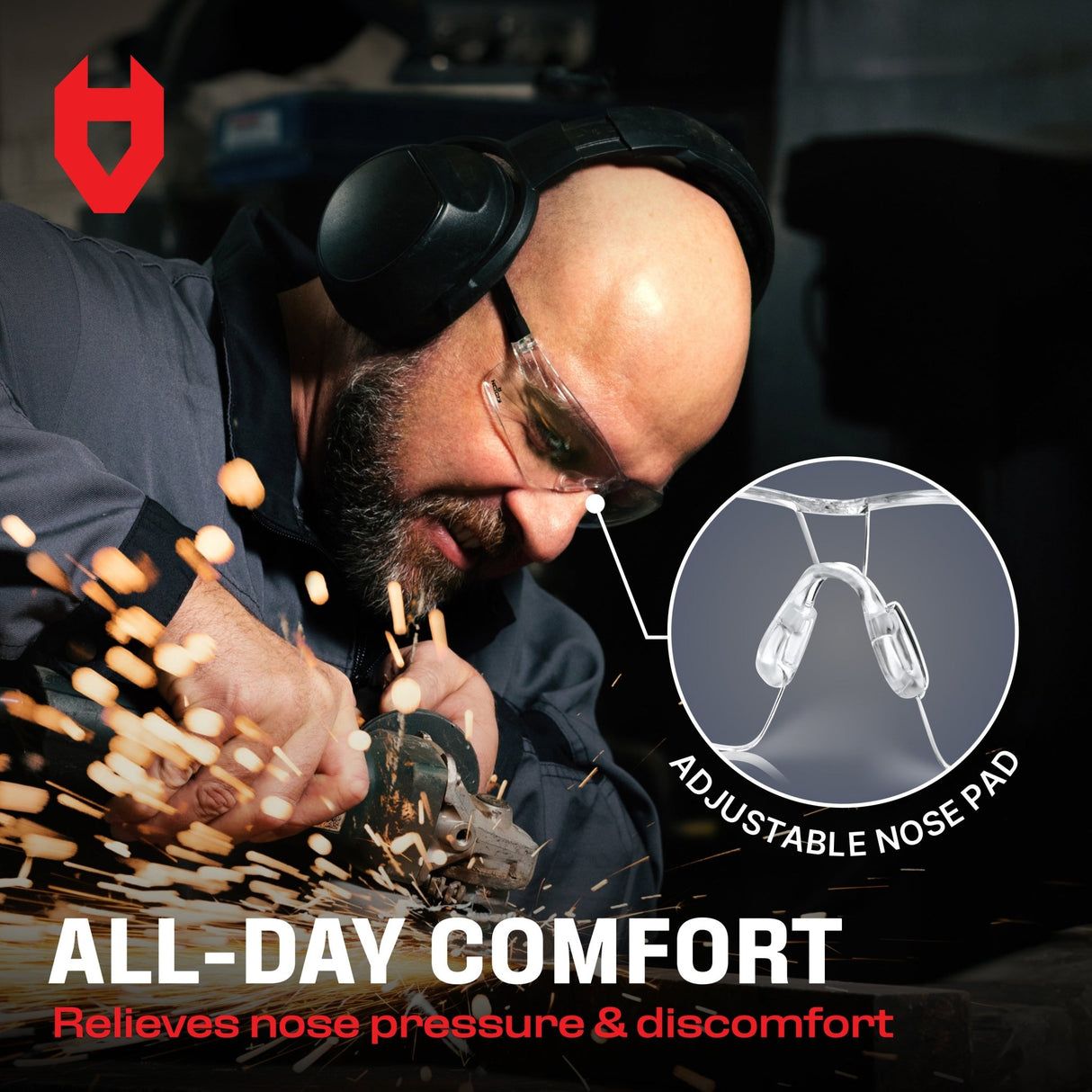 EyeArmor+ Adjustable Anti - fog Safety Glasses - NoCry -