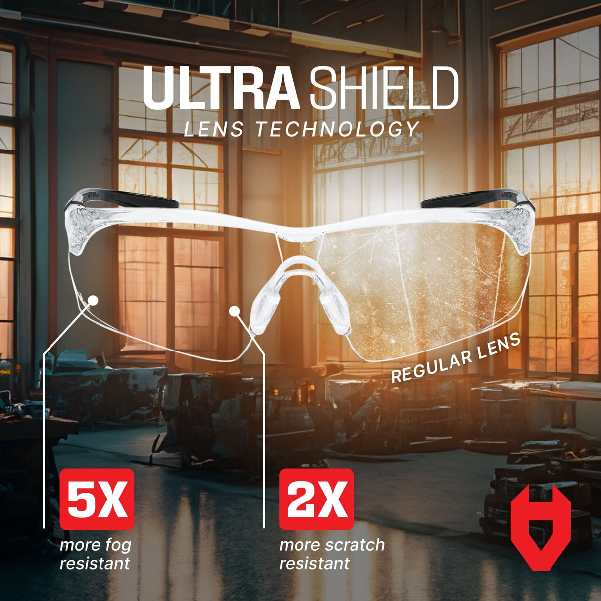 EyeArmor+ Adjustable Anti - fog Safety Glasses - NoCry -