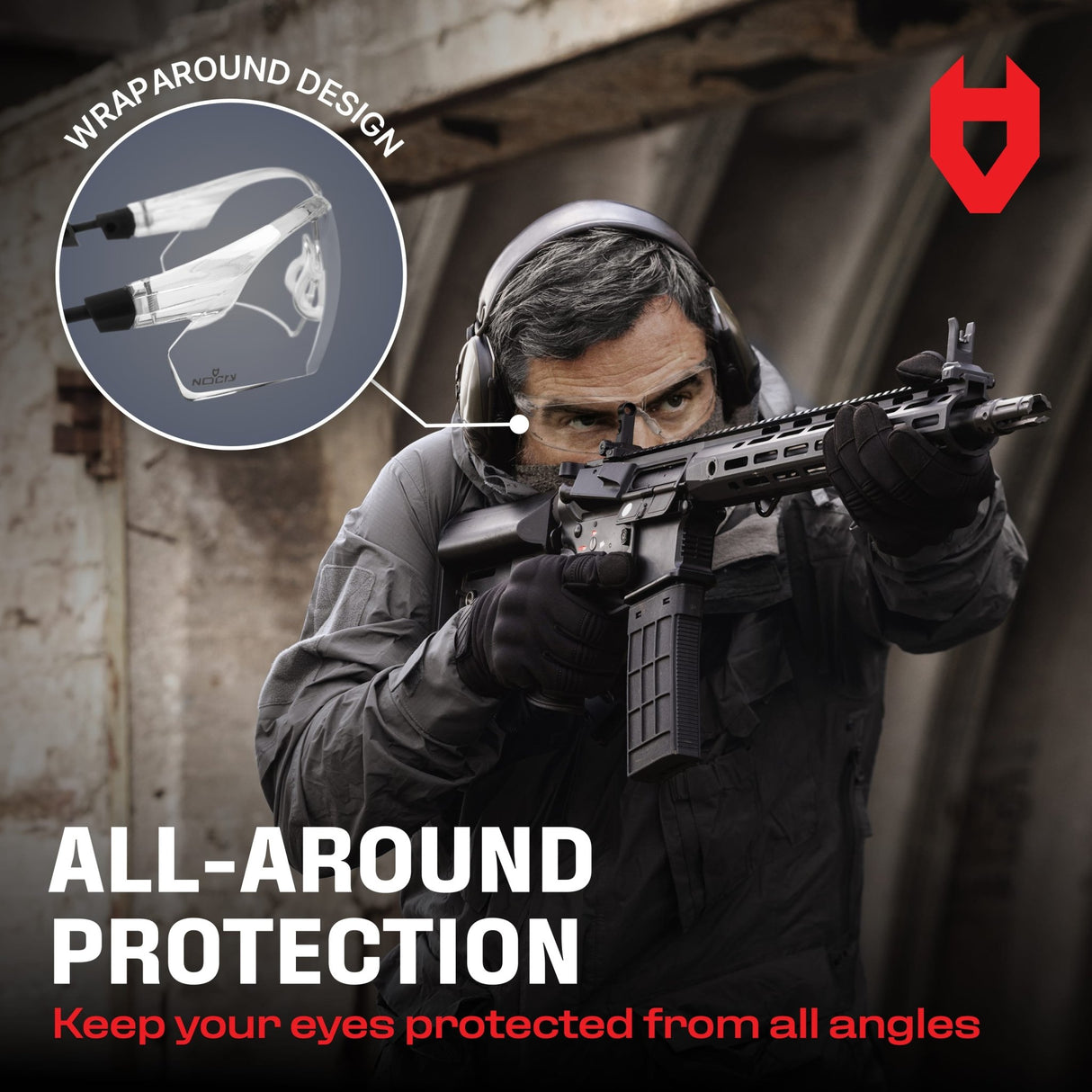 EyeArmor+ Adjustable Anti - fog Safety Glasses - NoCry -