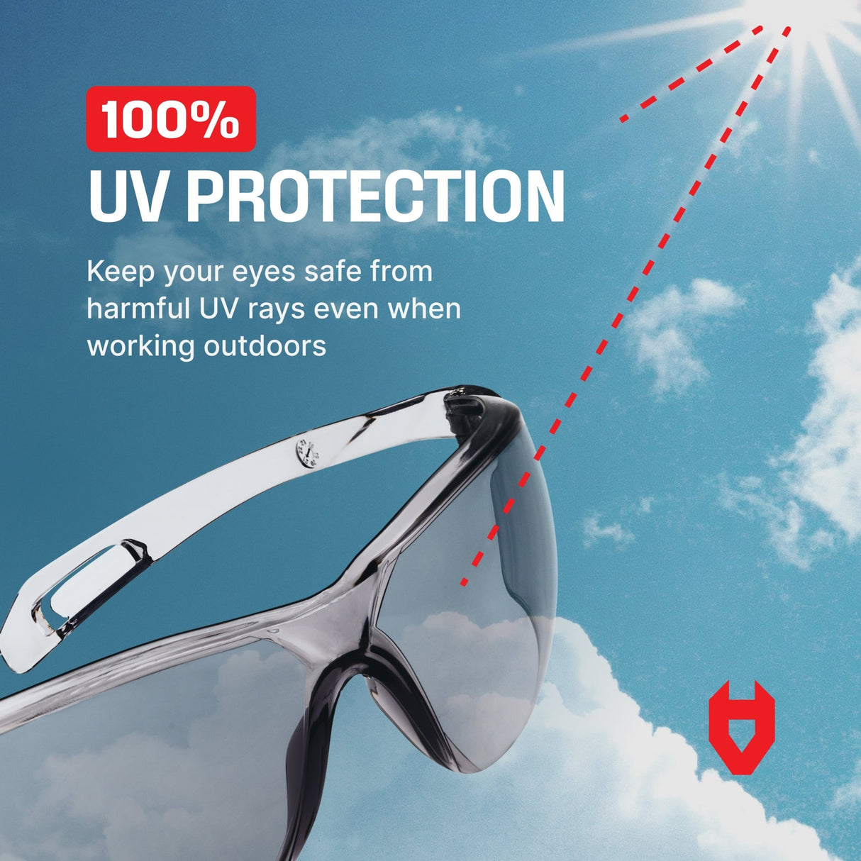 EyeArmor Lightweight In - Out Safety Glasses - NoCry -