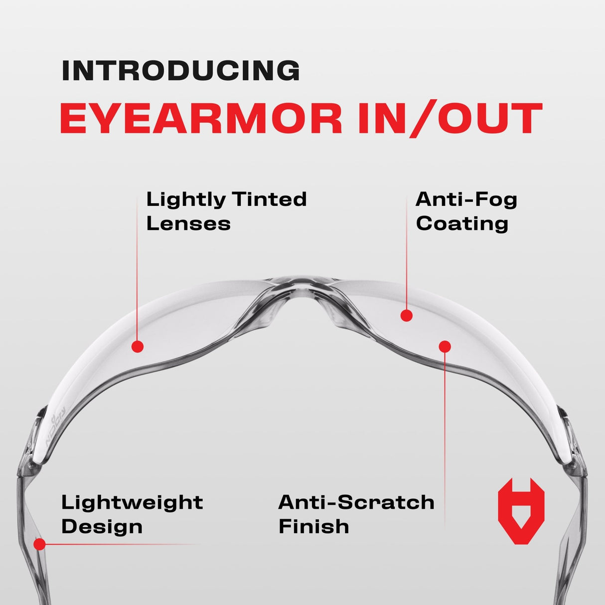 EyeArmor Lightweight In - Out Safety Glasses - NoCry -