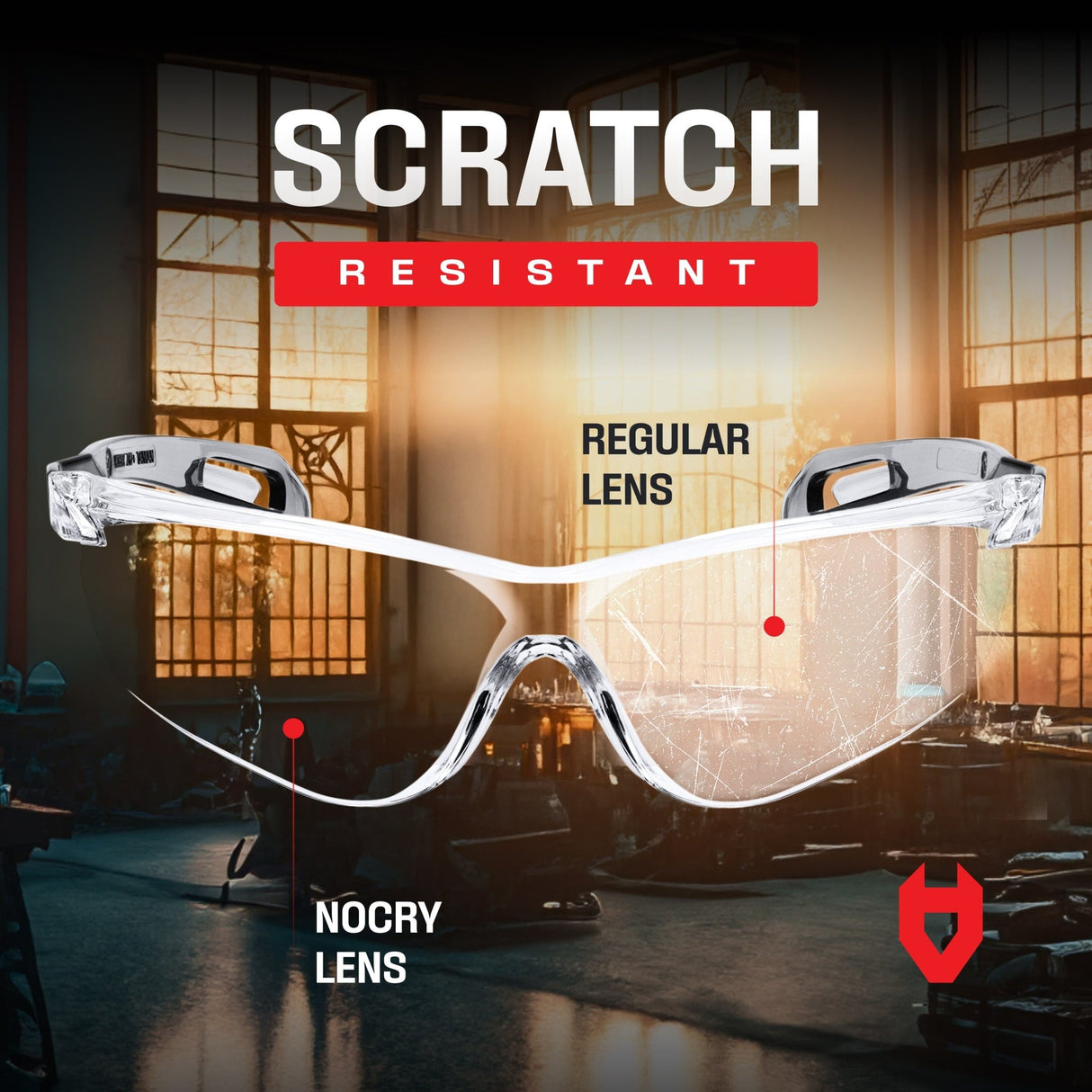 EyeArmor Lightweight Safety Glasses - NoCry -