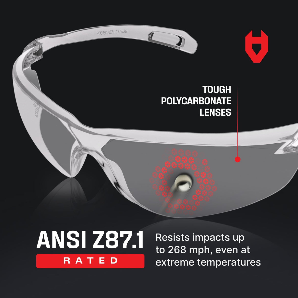 EyeArmor Lightweight Safety Glasses - NoCry -