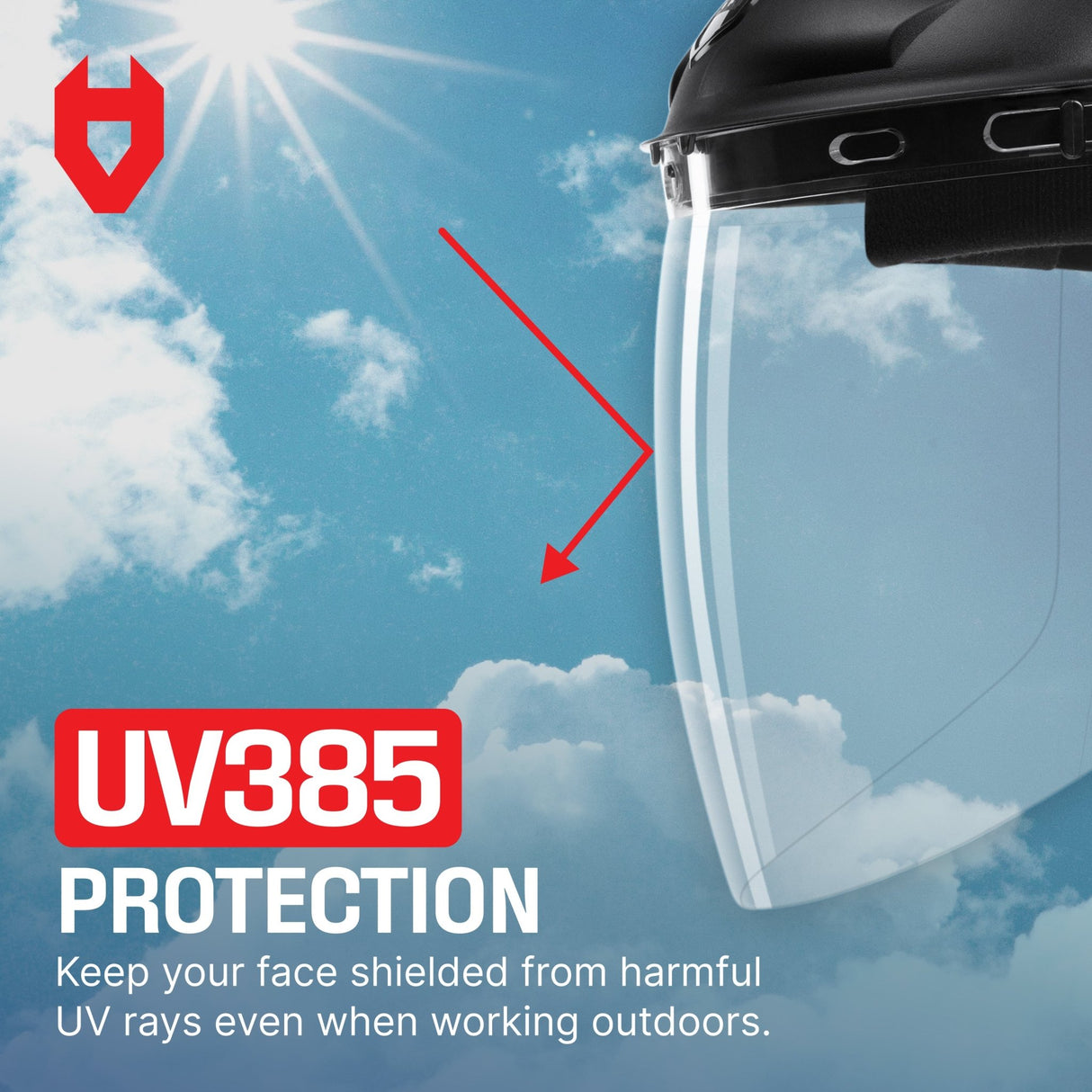 FaceArmor Pro Heavy Duty Flip - Up Face Shield - NoCry -