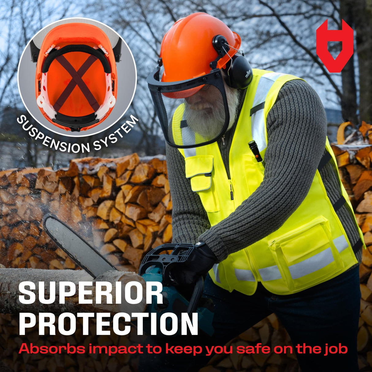ForestArmor+ Lightweight Forestry Safety Helmet - NoCry -