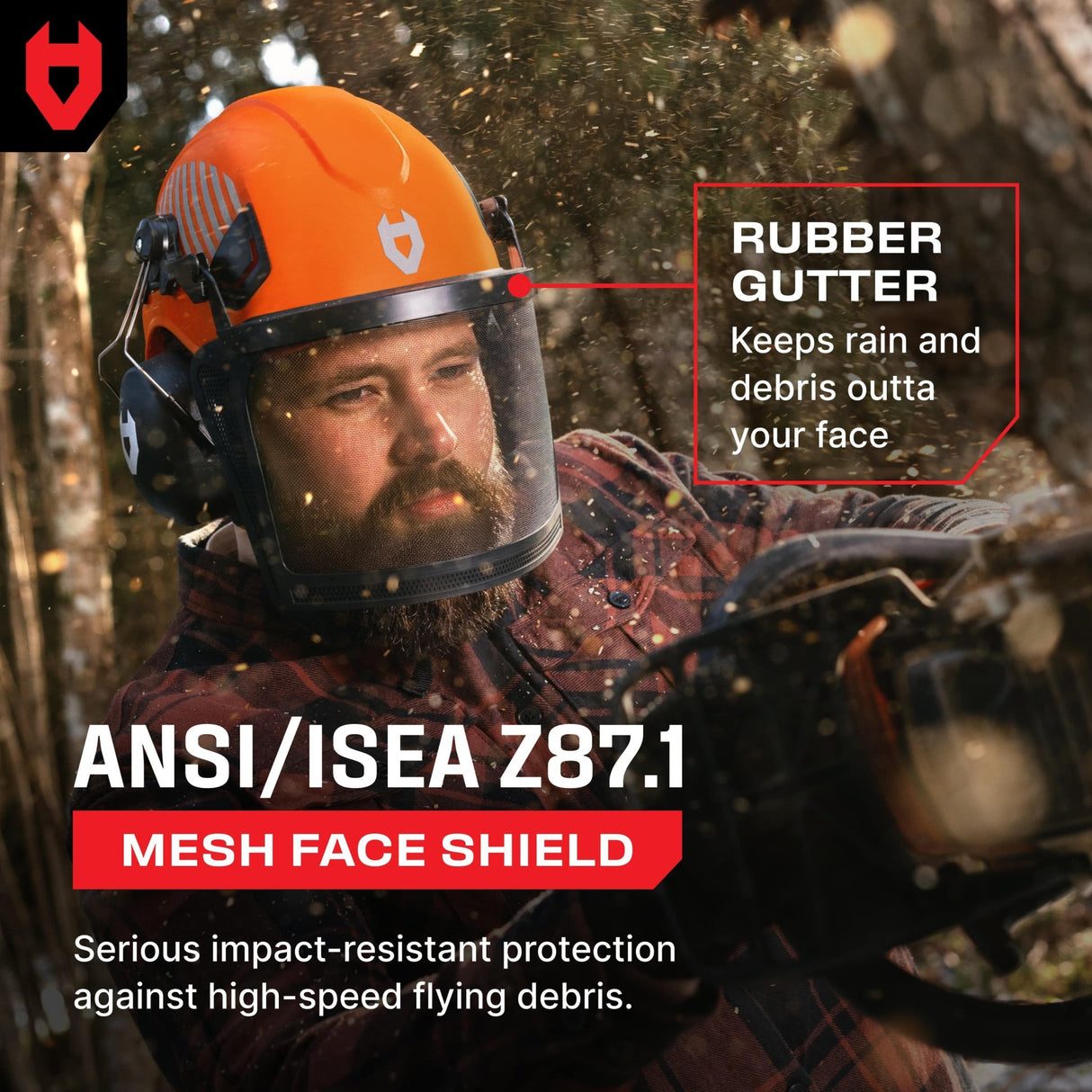 ForestArmor Pro Heavy Duty Arborist Safety Helmet - NoCry -