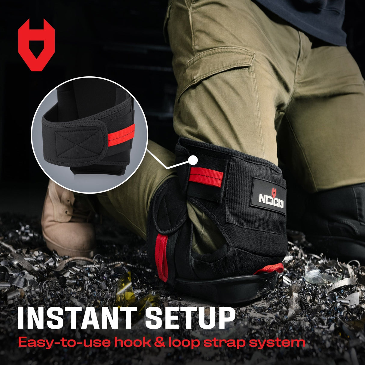 GelGuard+ Anti - Slip Thigh Strap Knee Pads - NoCry -