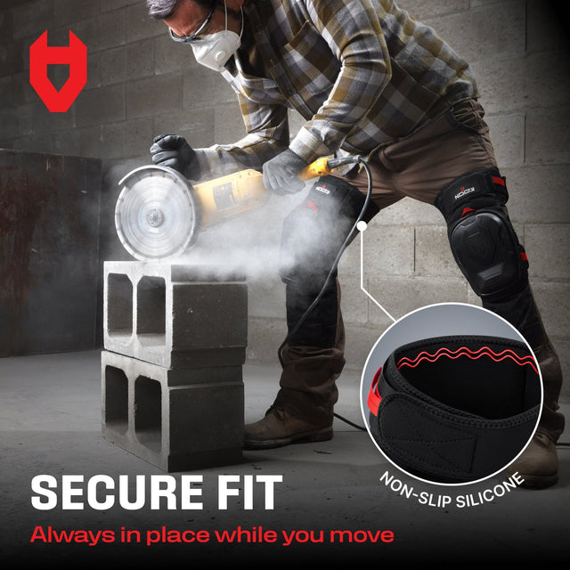 GelGuard Pro Heavy Duty Thigh Strap Knee Pads - NoCry -