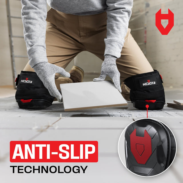 GelGuard Pro Heavy Duty Thigh Strap Knee Pads - NoCry -