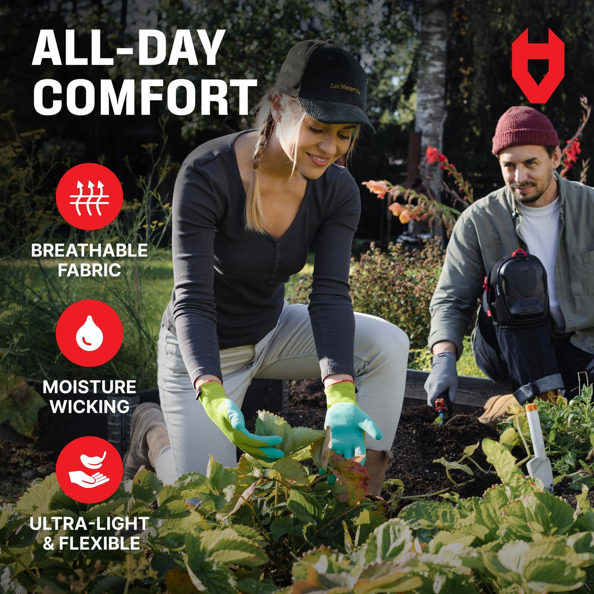GripFit Eco - Friendly Gardening Gloves - NoCry -