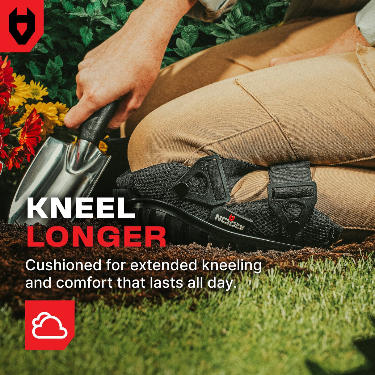 KneeGuard Hard Cap Gel Knee Pads - NoCry -