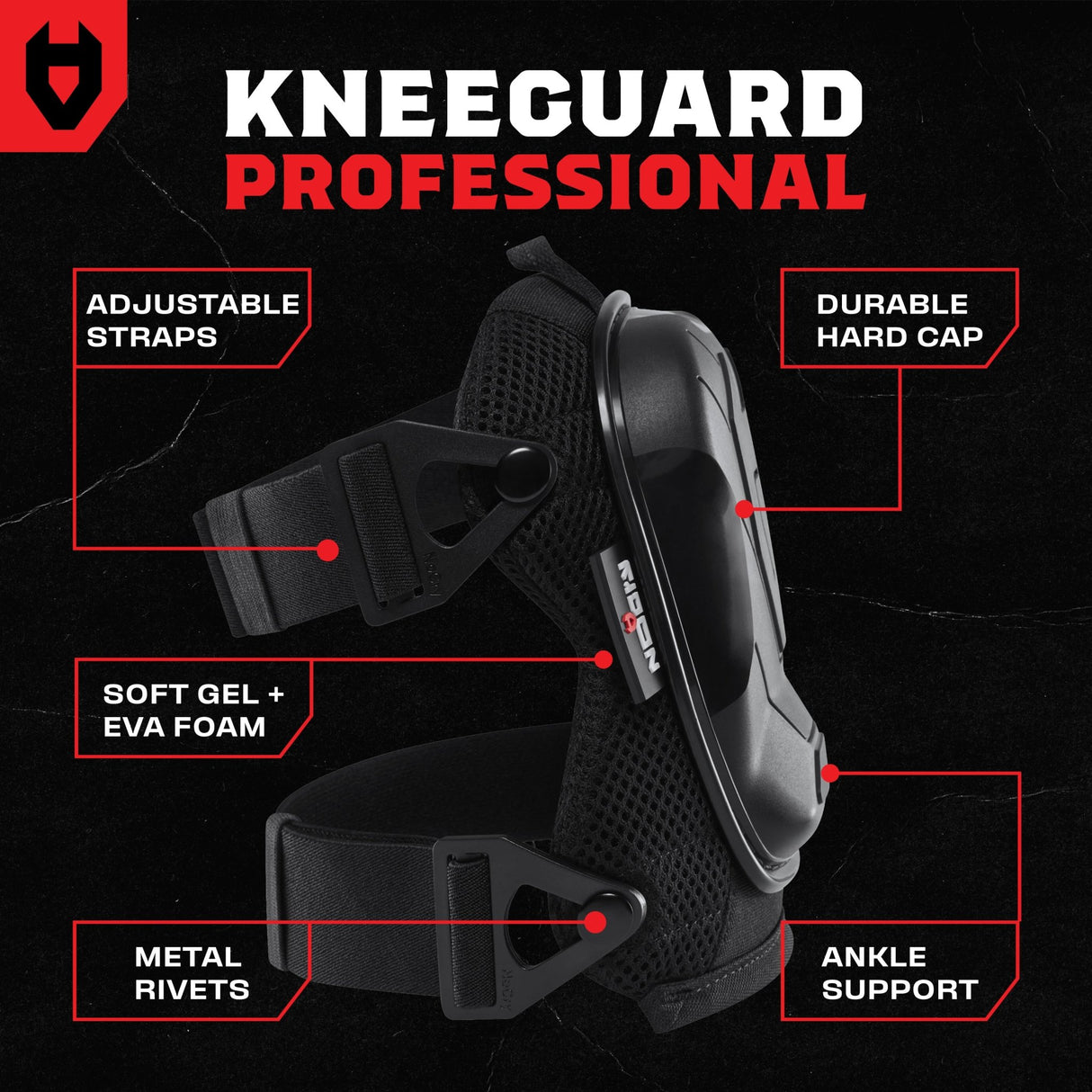 KneeGuard Professional Heavy Duty Gel Knee Pads - NoCry -