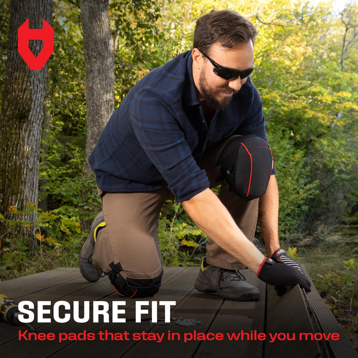 LightGuard Pro Anti - Slip Flooring Gel Knee Pads - NoCry -