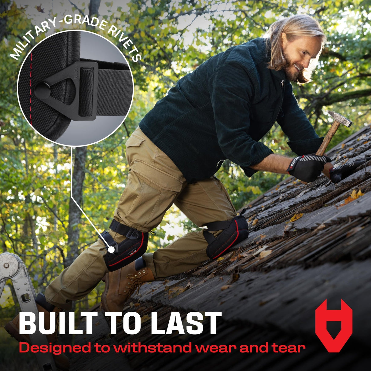 LightGuard Pro Anti - Slip Flooring Gel Knee Pads - NoCry -