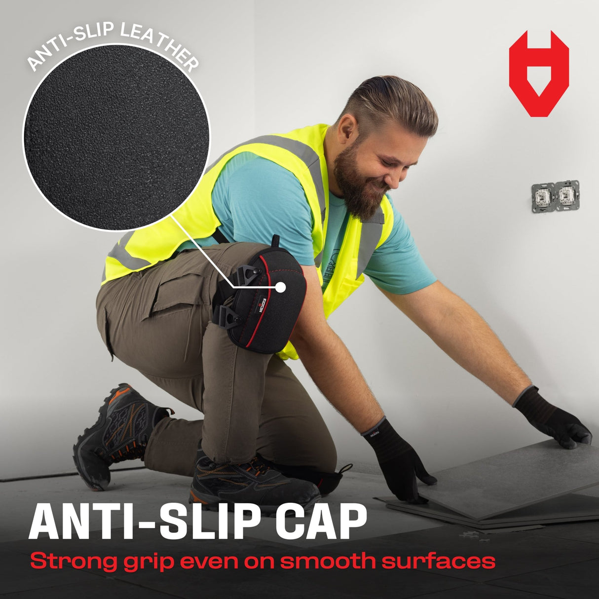 LightGuard Pro Anti - Slip Flooring Gel Knee Pads - NoCry -