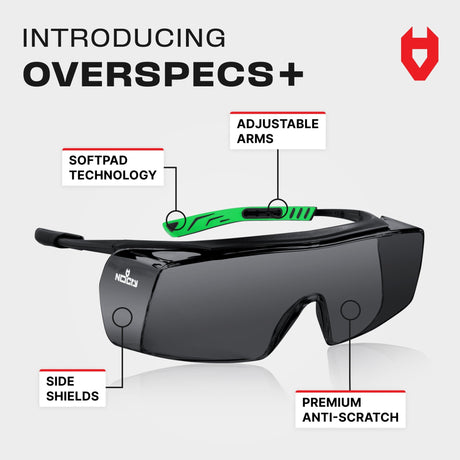 OverSpecs+ Tinted Over - Glasses Safety Sunglasses - NoCry -