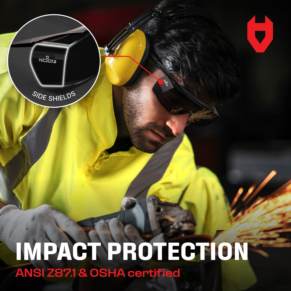 OverSpecs+ Tinted Over - Glasses Safety Sunglasses - NoCry -