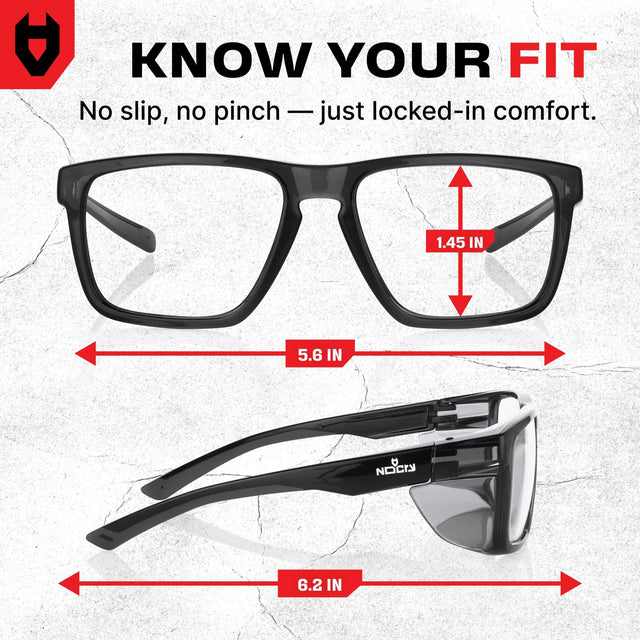 SideArmor Prescription Safety Glasses - NoCry -