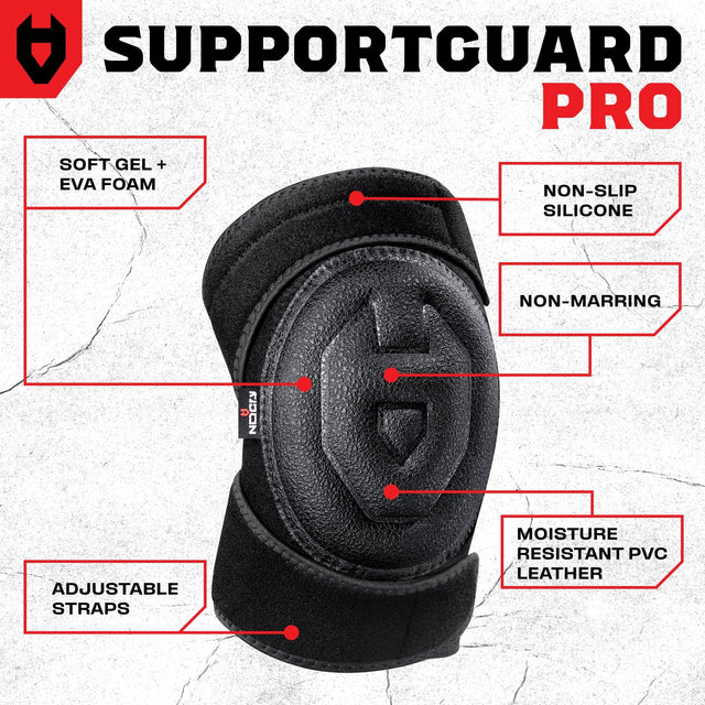 SupportGuard Pro Soft Cap Foam and Gel Knee Pads - NoCry -