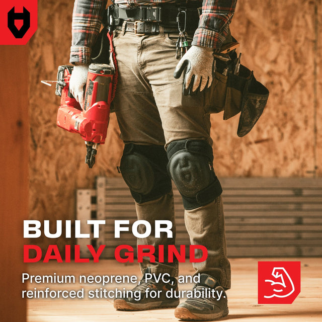 SupportGuard Pro Soft Cap Foam and Gel Knee Pads - NoCry -