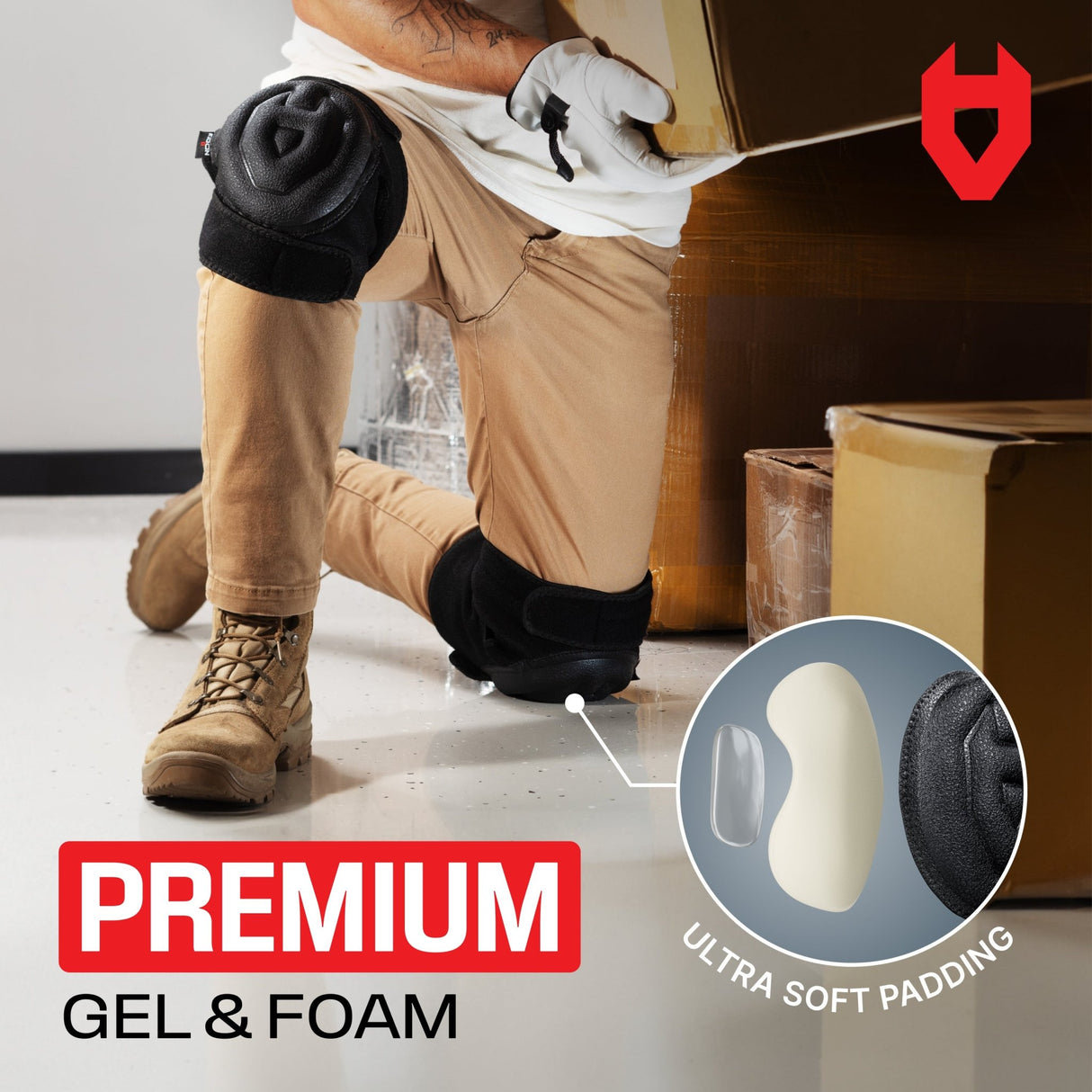 SupportGuard Pro Supportive Gel Knee Pads - NoCry -