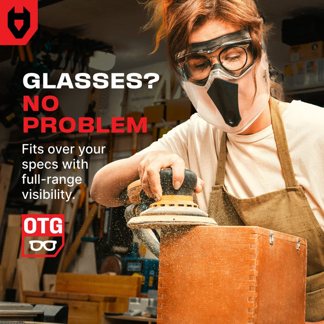 UltraShield Pro Anti - Fog Safety Goggles + Facemask - NoCry -