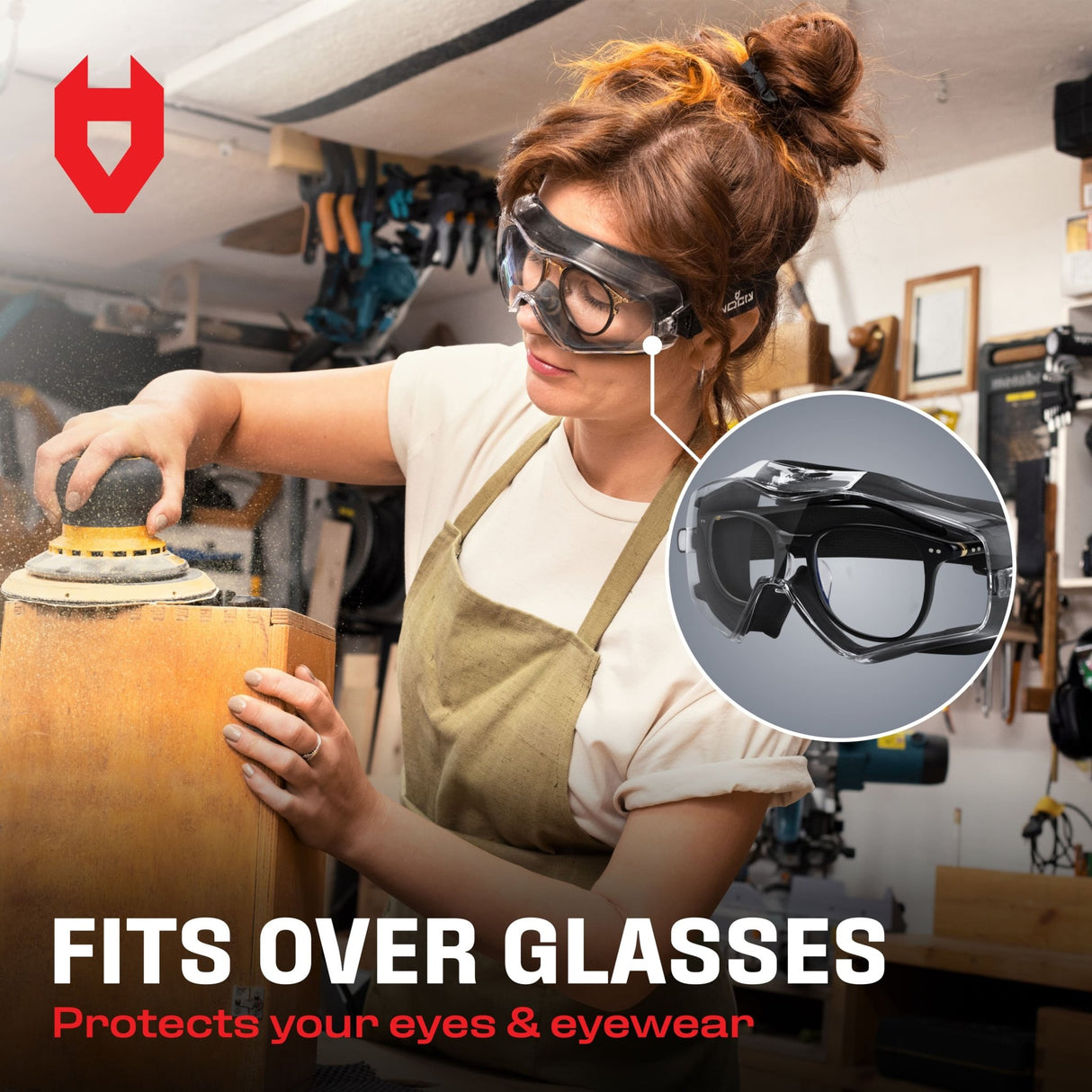 UltraShield Pro Premium Anti - Fog Safety Goggles - NoCry -