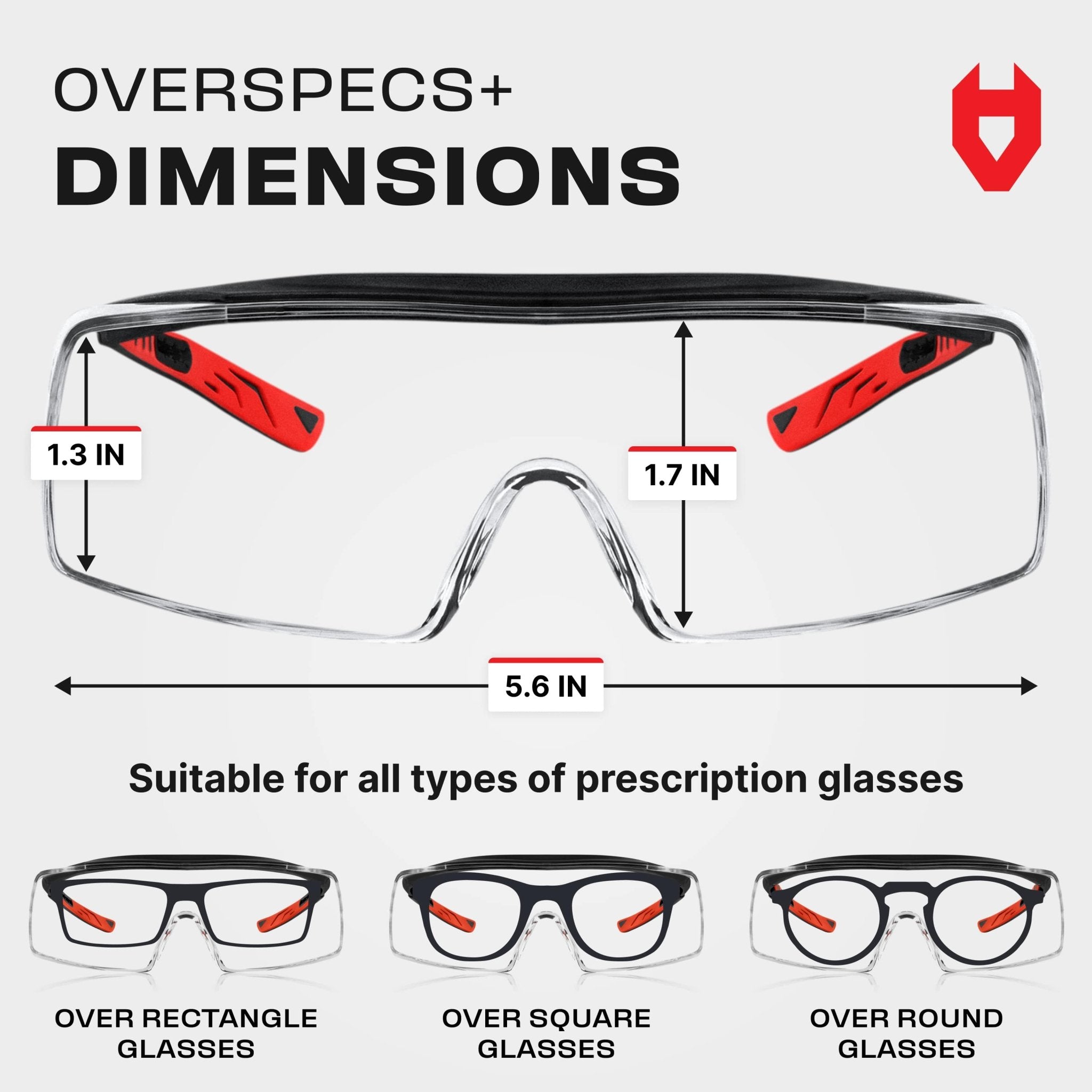 NoCry OverSpecs Premium Over Glasses Safety Glasses