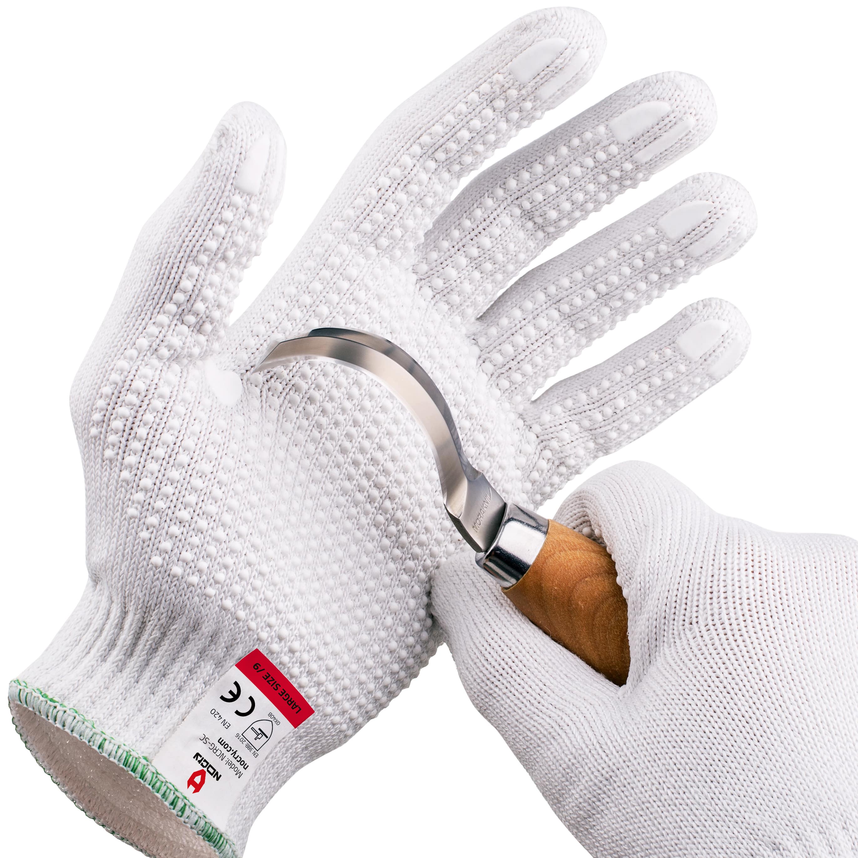 NoCry Heavy Duty Cut Resistant Work Gloves — Durable Cut Resistant, Wood  Carving Gloves 