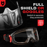 ForceShield+ Anti-Fog Safety Goggles with Detachable Face Shield