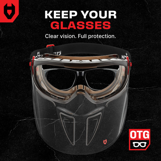 ForceShield+ Anti-Fog Safety Goggles with Detachable Face Shield