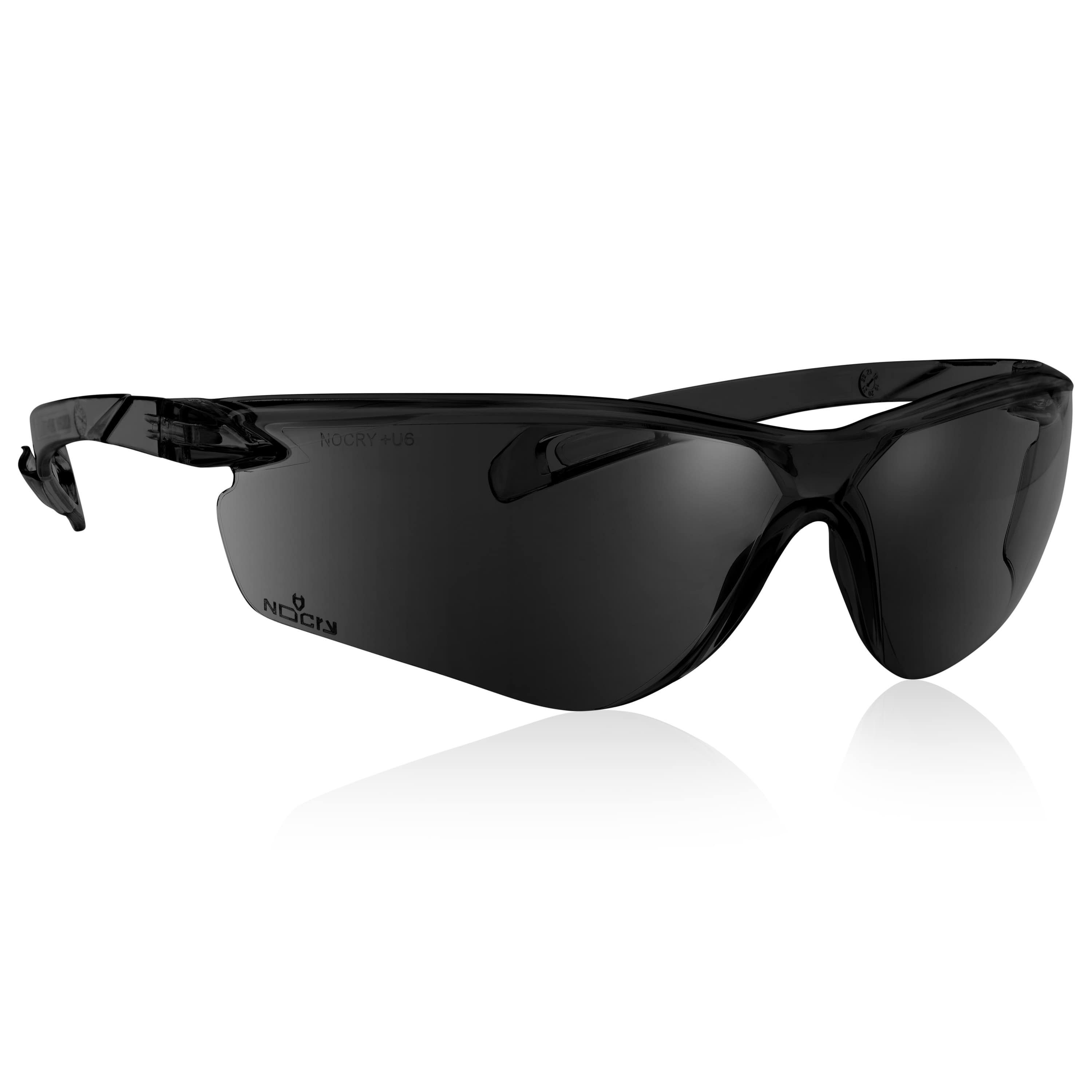 NoCry Safety Sunglasses with Green Tinted Scratch Resistant Wrap-Around Lenses and No-Slip Grips, UV 400 Protection. Adjustable