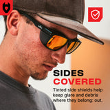 SideArmor Red Mirror Safety Sunglasses