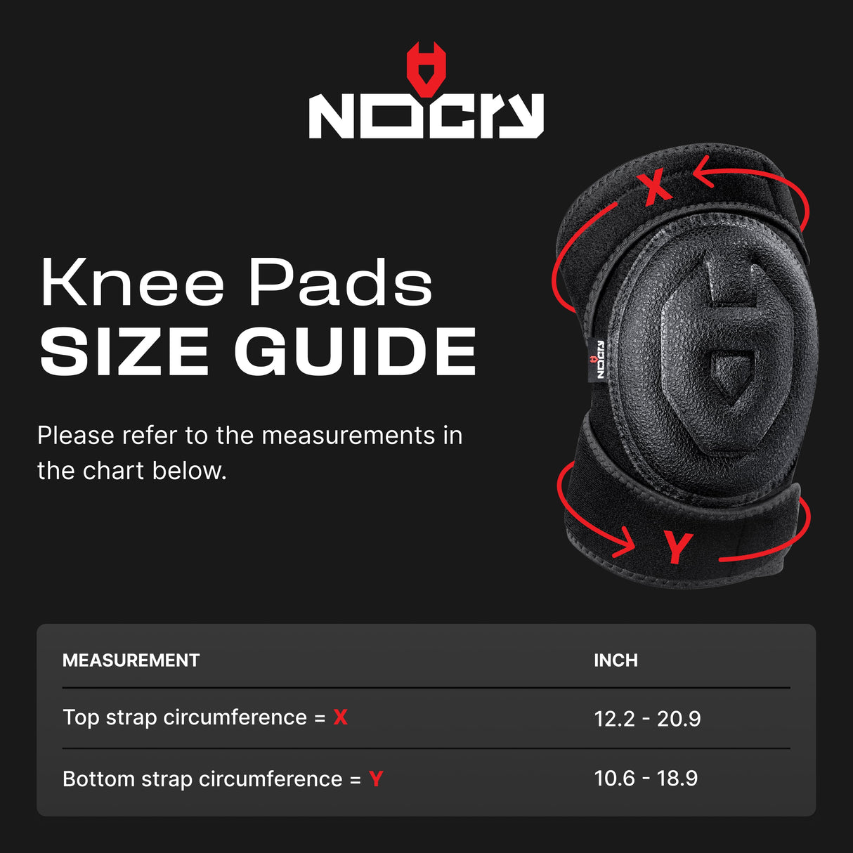 NoCry Professional Knee Pads Enhanced Non-Slip Heavy Duty Cap