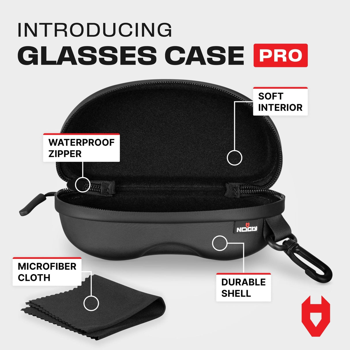 BUNDLE & Save: OverSpecs+ Over - the - Glasses Safety Glasses and Glasses Case Pro - NoCry - 