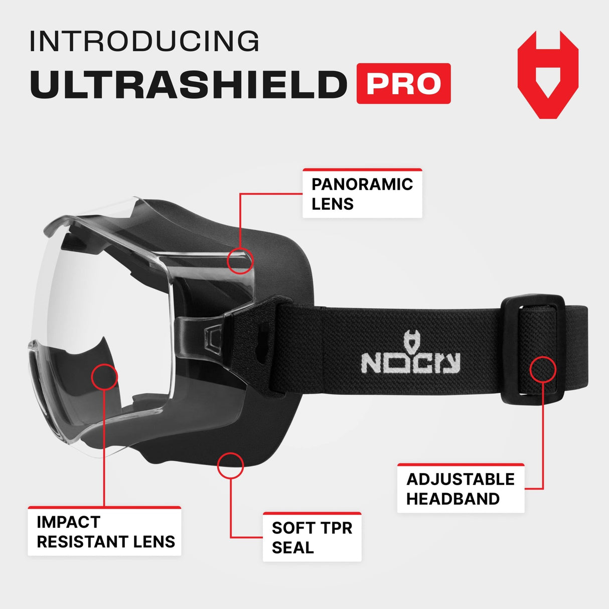 BUNDLE: UltraShield Pro Safety Goggles & Goggles Case+ - NoCry - 