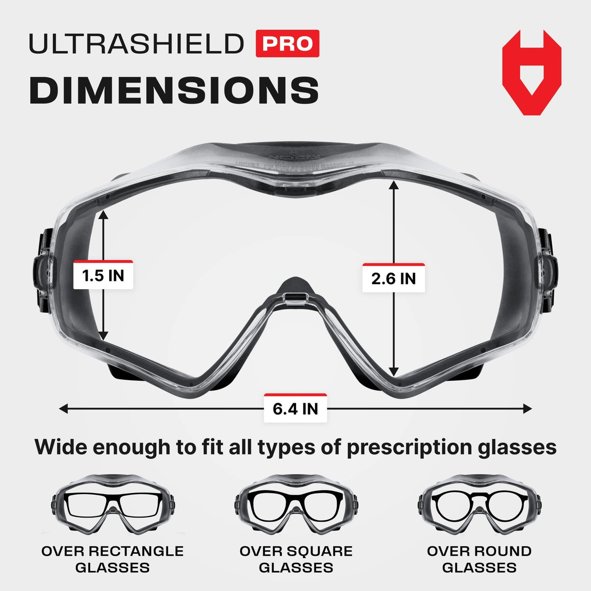 BUNDLE: UltraShield Pro Safety Goggles & Goggles Case+ - NoCry - 