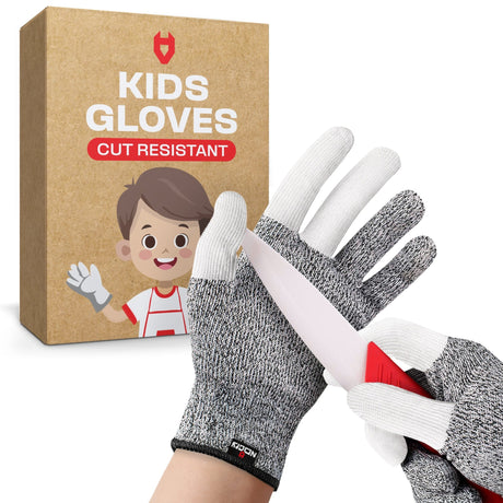 CutGuard+ Kids Reinforced Cut Resistant Gloves - NoCry - 