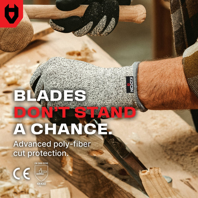 CutGuard Pro Tough Coated Cut Resistant Gloves - NoCry - 