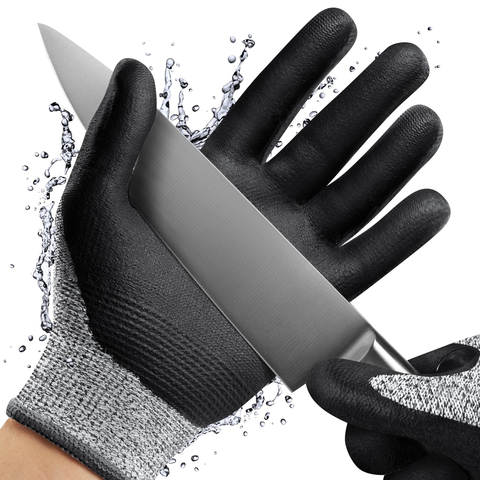 nocry gardening gloves NoCry CutGuard Pro Nitrile Coated Cut Resistant Gloves Enhanced Grip M / 5 Pack