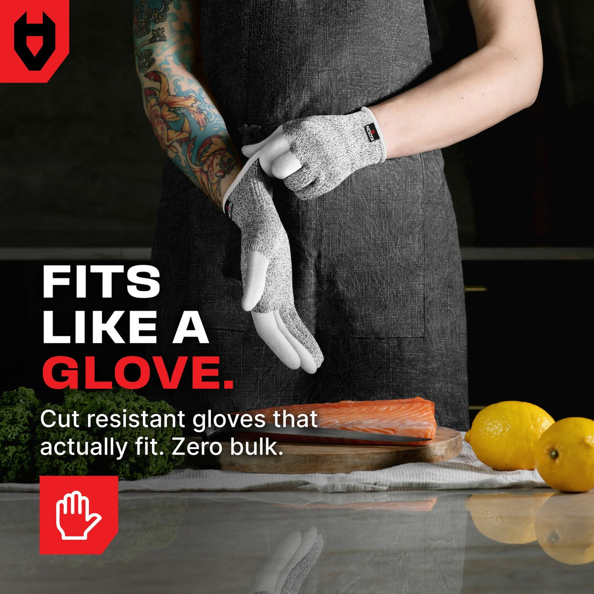 CutGuard+ Reinforced Cut Resistant Gloves - NoCry -