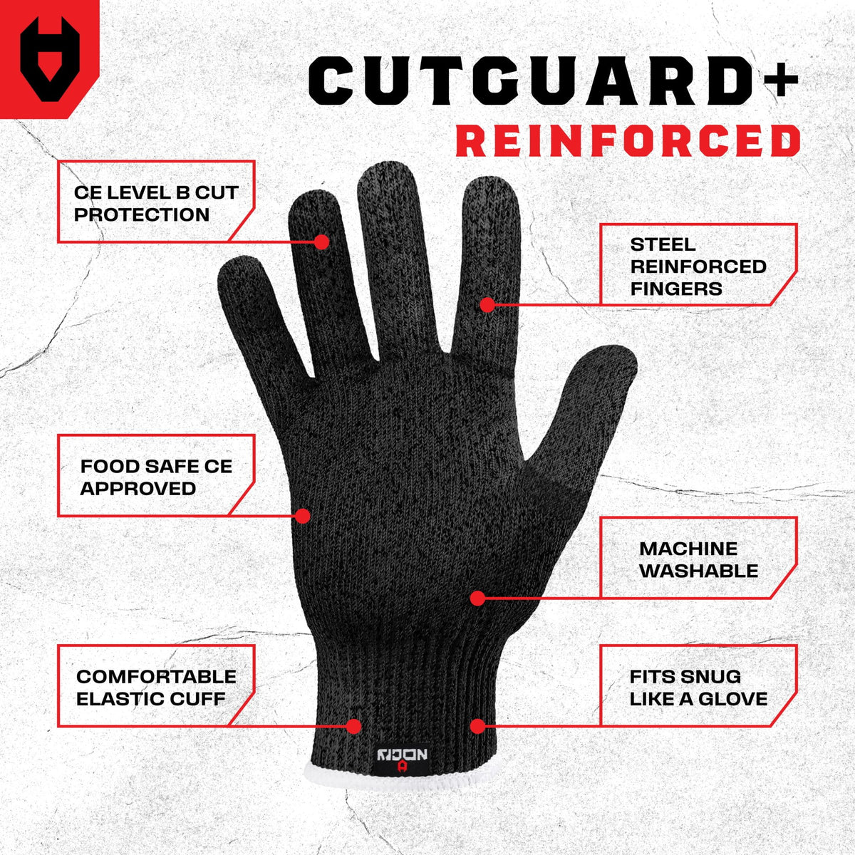 CutGuard+ Reinforced Cut Resistant Gloves - NoCry - 